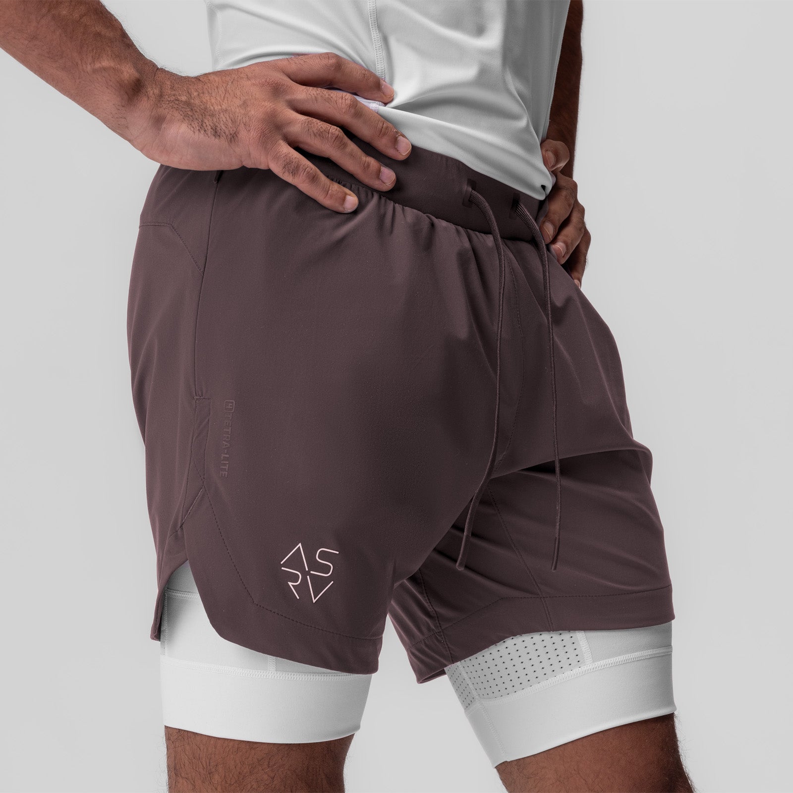 0866. Tetra-Lite® 7" Liner Short - Nightshade "Cyber"/White