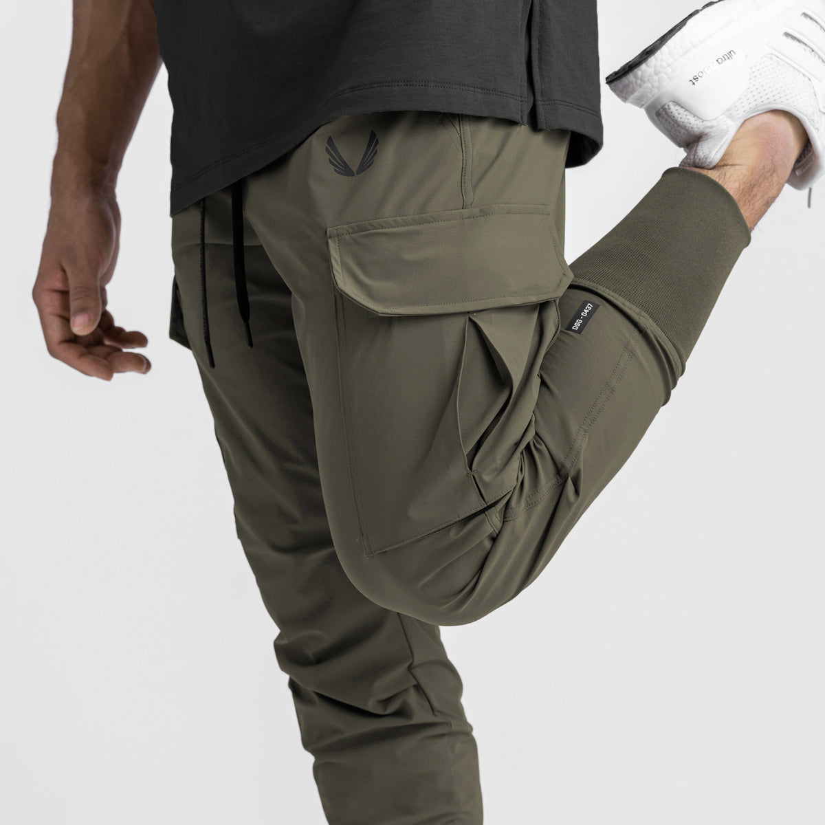 0437. Tetra-Lite® Cargo High Rib Jogger - Dark Olive