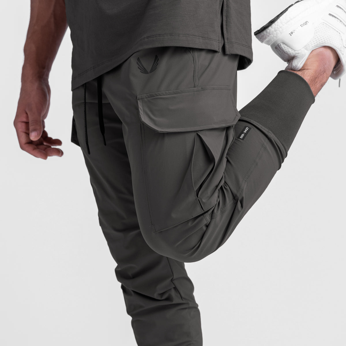 0437. Tetra-Lite® Cargo High Rib Jogger - Space Grey