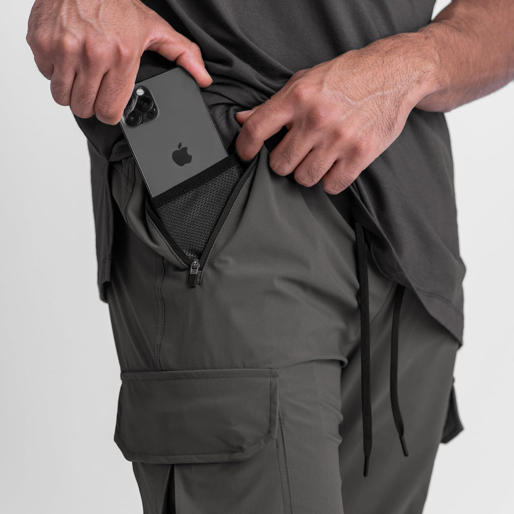 0437. Tetra-Lite® Cargo High Rib Jogger - Space Grey