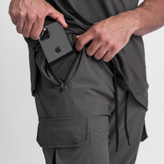 0437. Tetra-Lite® Cargo High Rib Jogger - Space Grey