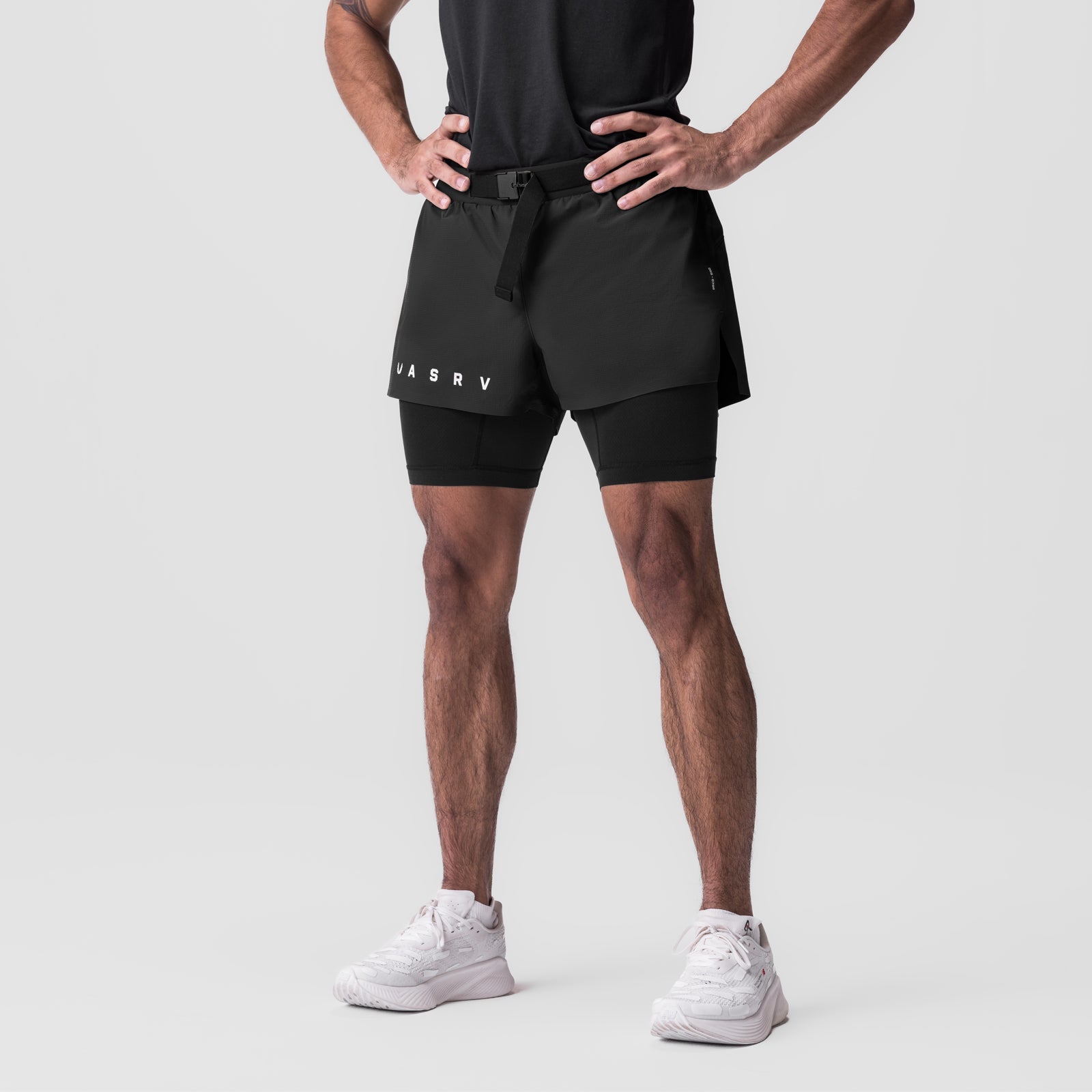 0786. Ripstop 3" Belt Pack Short - Dusk Black/Black
