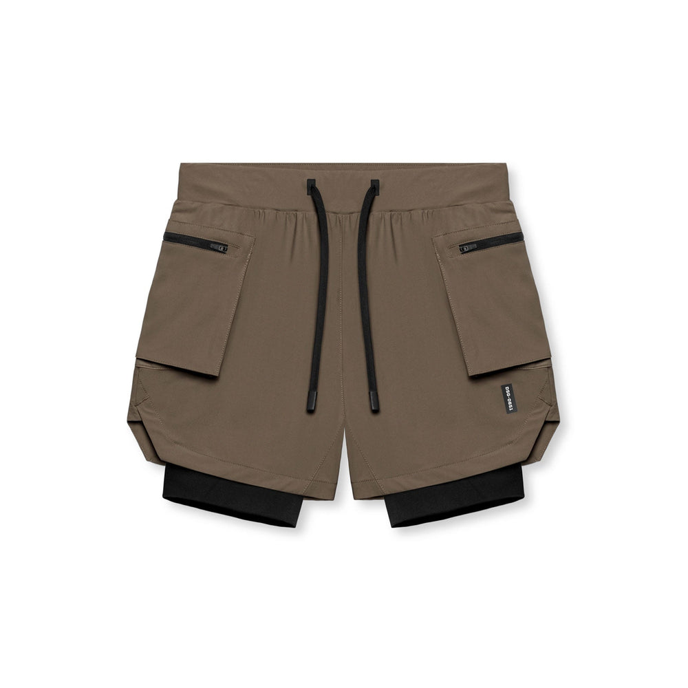 0651. Tetra-Lite® 5" Liner Cargo Short - Deep Taupe