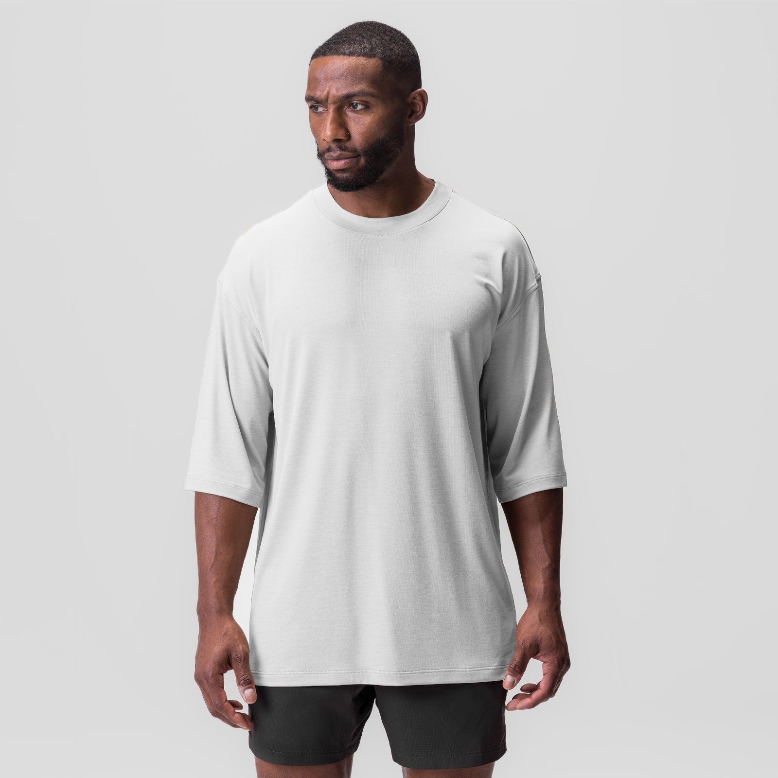 0841. 3D-Lite® 2.0 3/4-Sleeve Oversized Tee - White "OTWR"