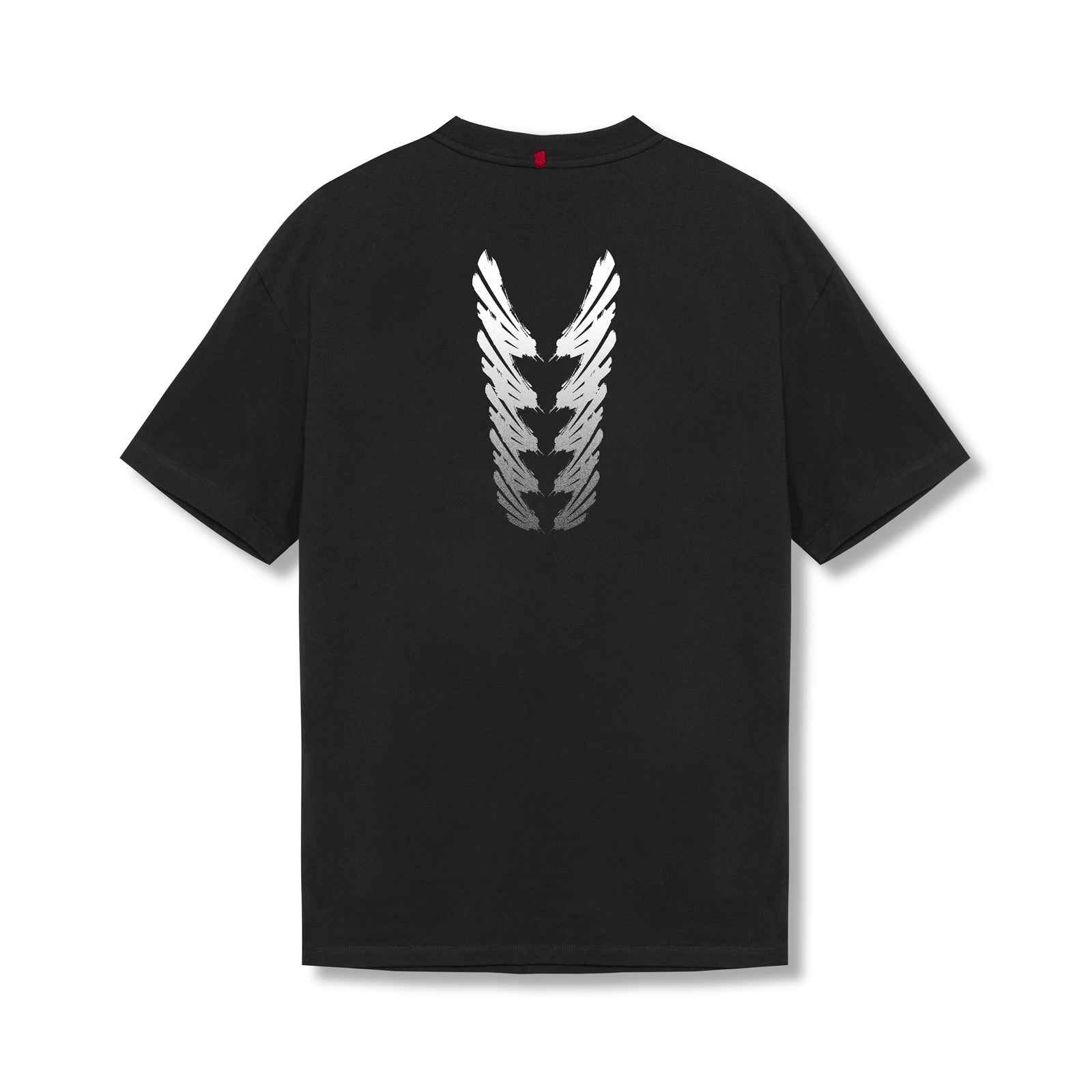 0797. Tech Essential™ Relaxed Tee - Black "Brush Stroke"