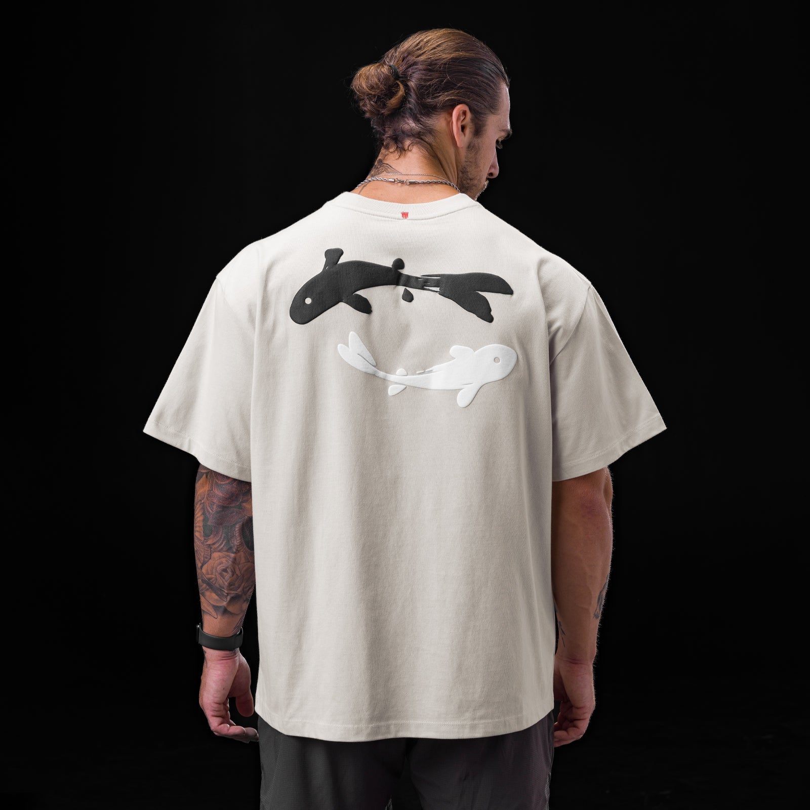 0797. Tech Essential™ Relaxed Tee - Stone "Koi"