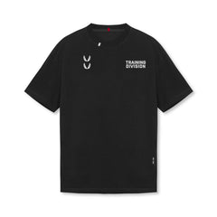 0797. Tech Essential™ Relaxed Tee - Black "TD"