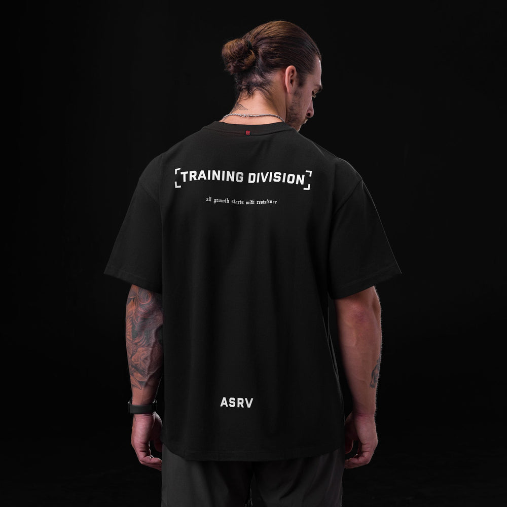 0797. Tech Essential™ Relaxed Tee - Black "TD"