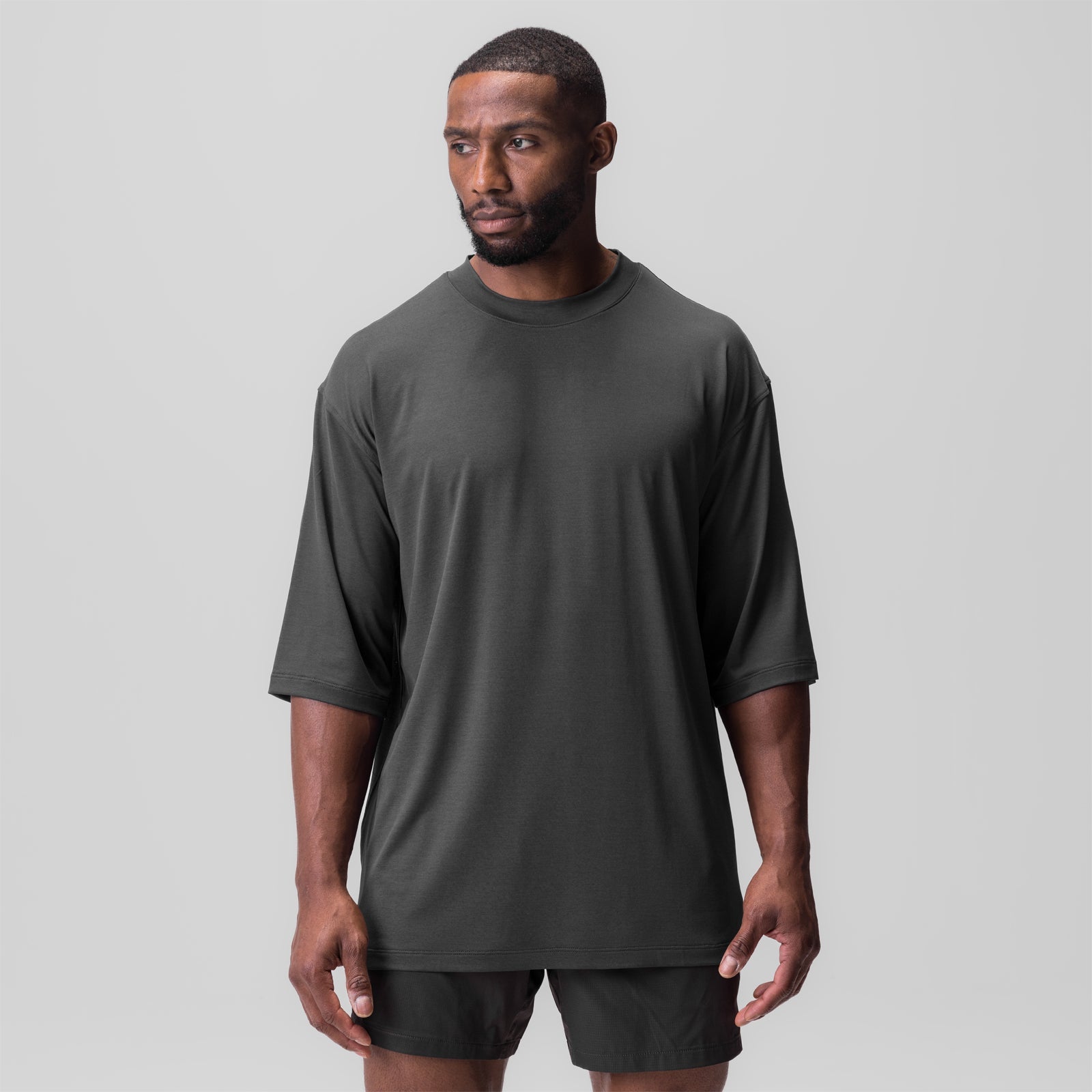 0841. 3D-Lite® 2.0 3/4-Sleeve Oversized Tee - Space Grey "OTWR"
