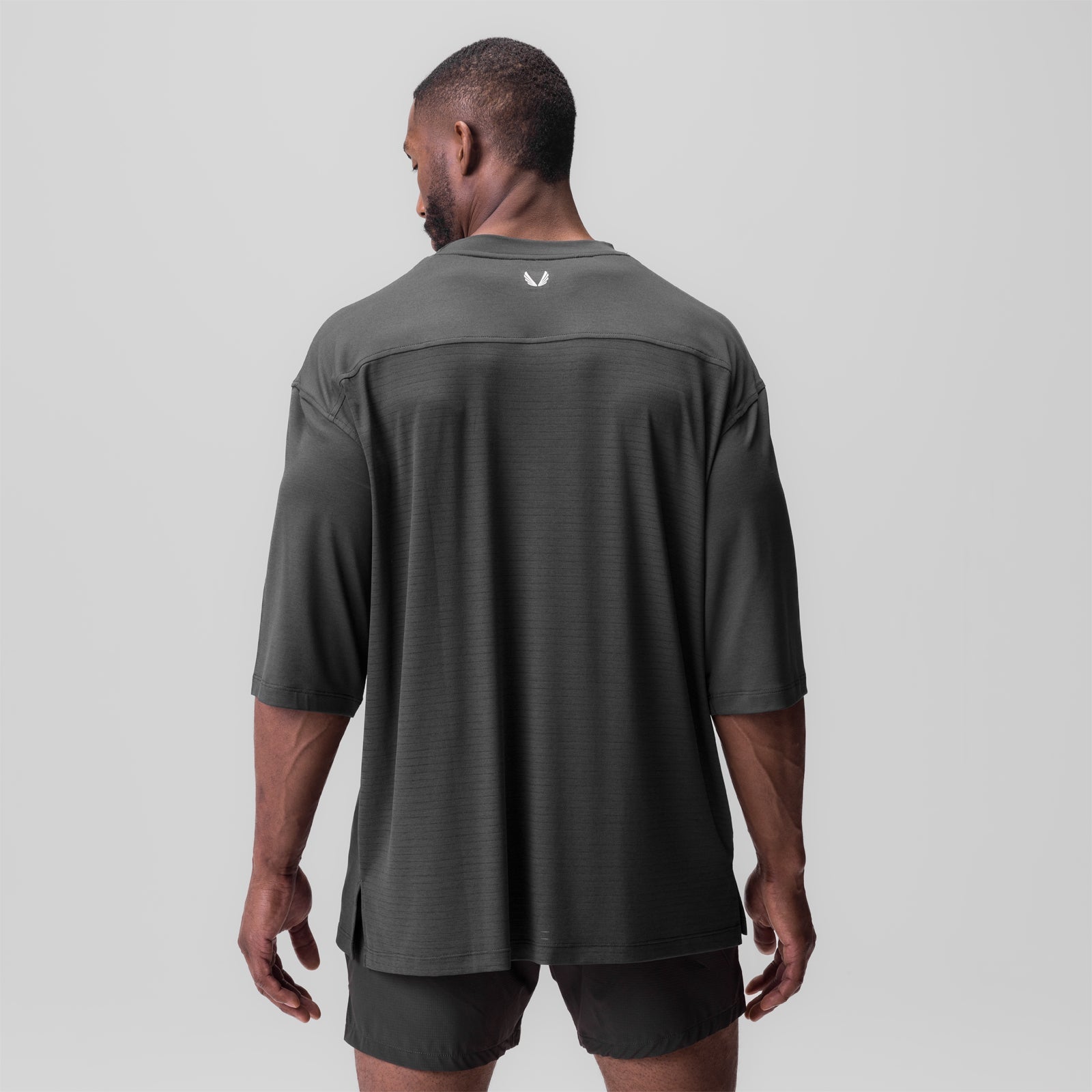 0841. 3D-Lite® 2.0 3/4-Sleeve Oversized Tee - Space Grey "OTWR"