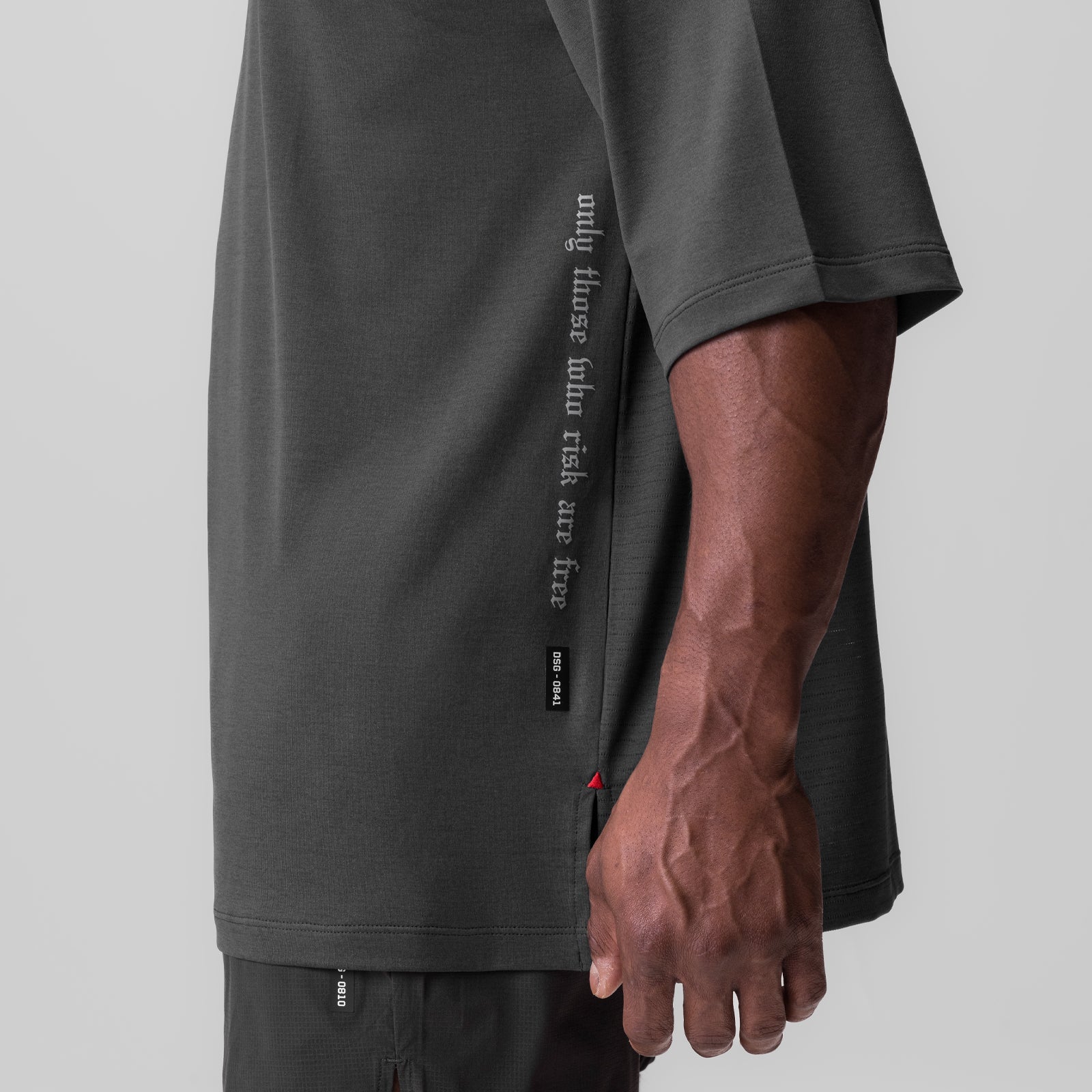 0841. 3D-Lite® 2.0 3/4-Sleeve Oversized Tee - Space Grey "OTWR"