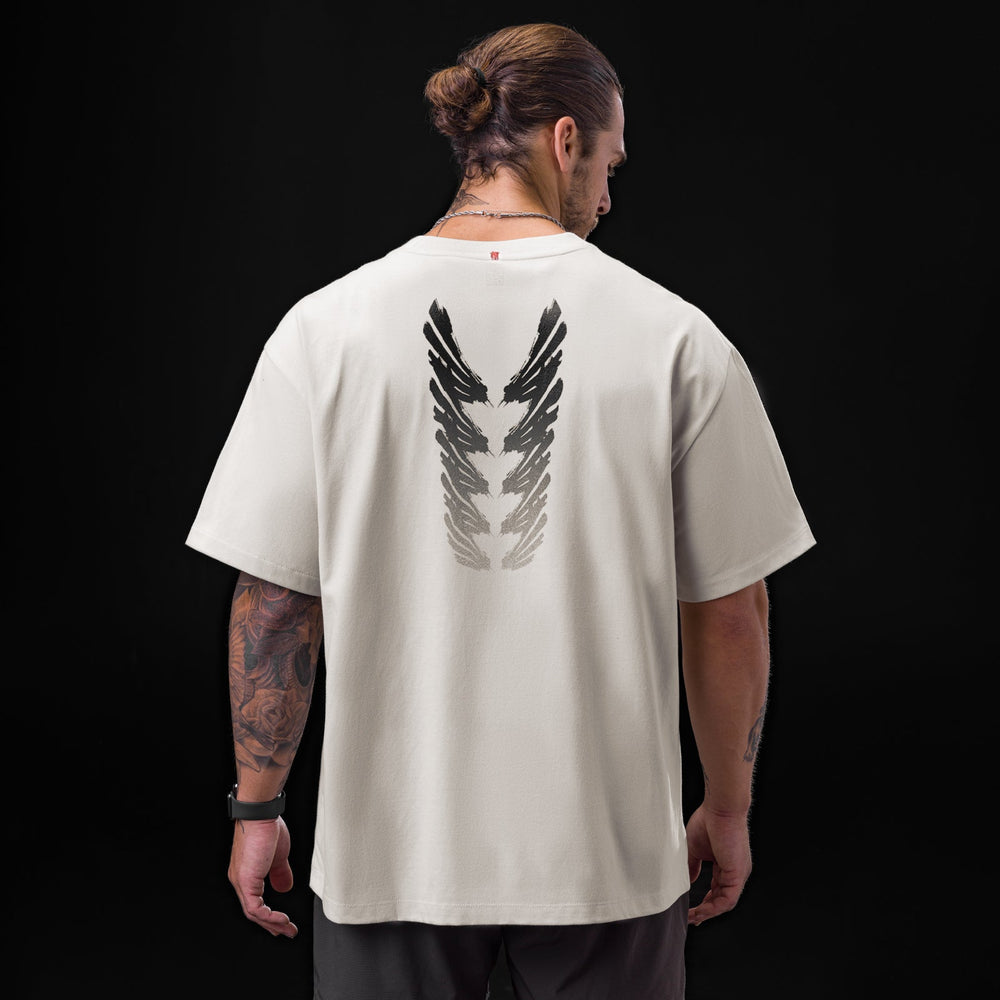 0797. Tech Essential™ Relaxed Tee - Stone "Brush Stroke"