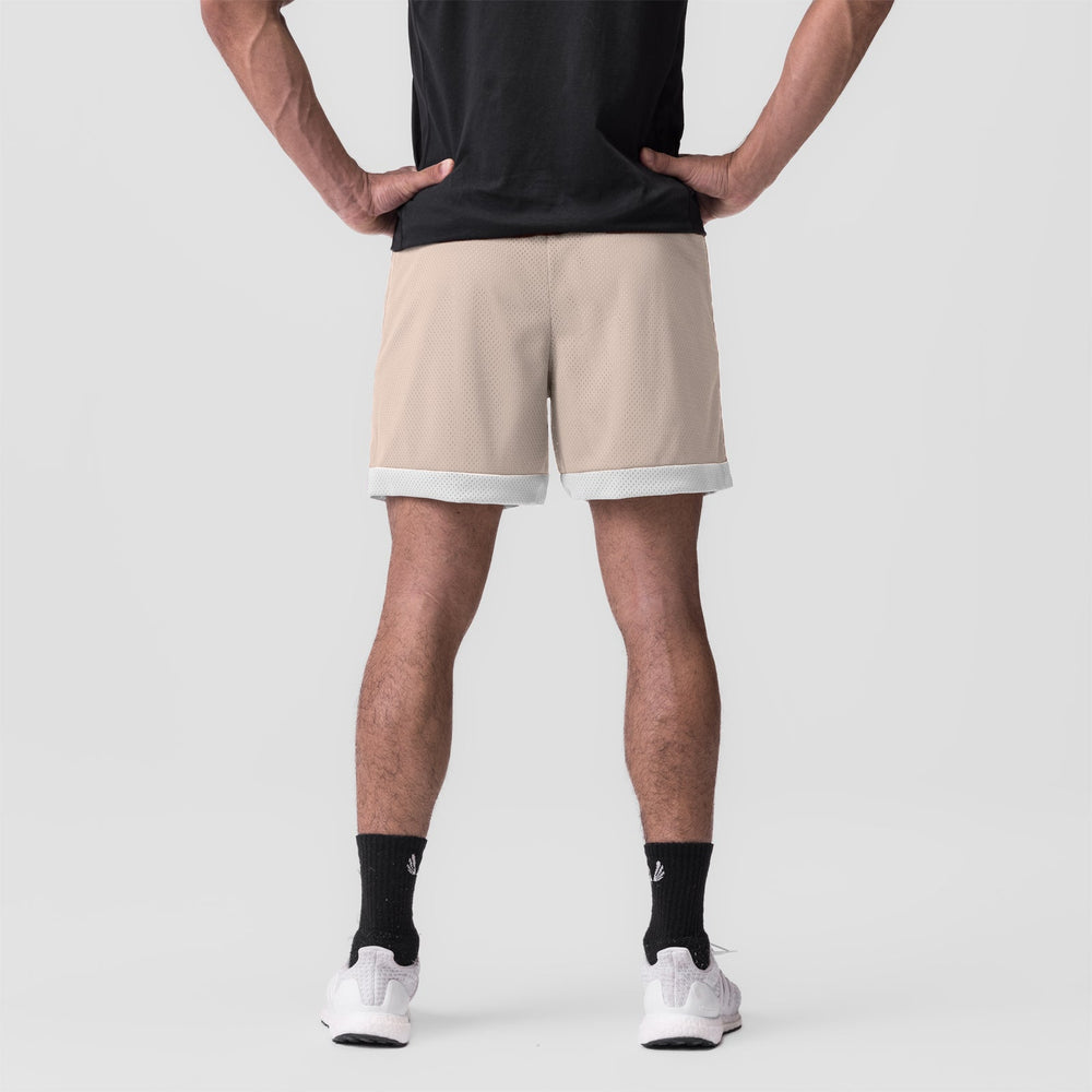 0795. SilverPlus™ Mesh Reversible Short - Beige/White