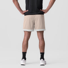 0795. SilverPlus™ Mesh Reversible Short - Beige/White