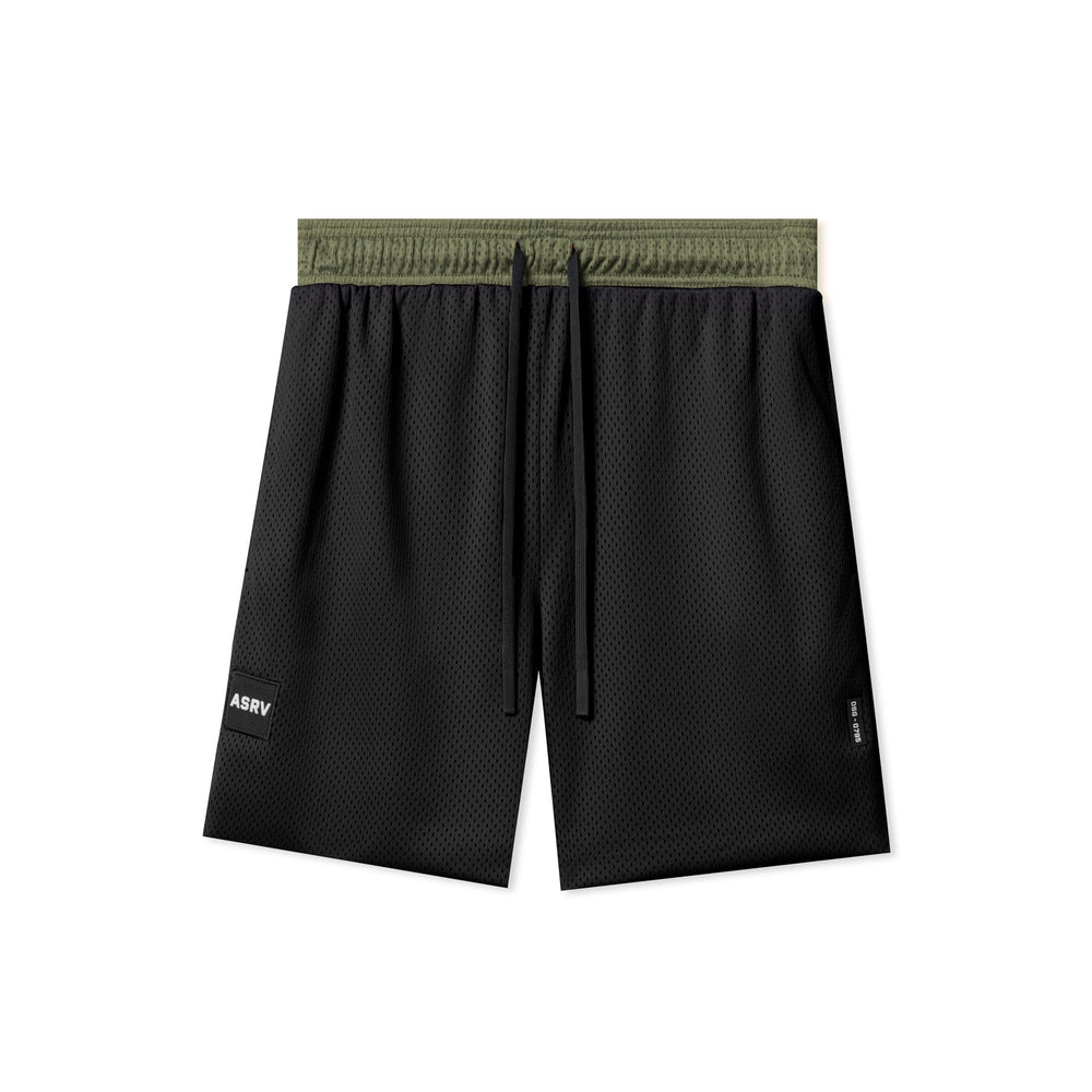 0795. SilverPlus™ Mesh Reversible Short - Olive/Black