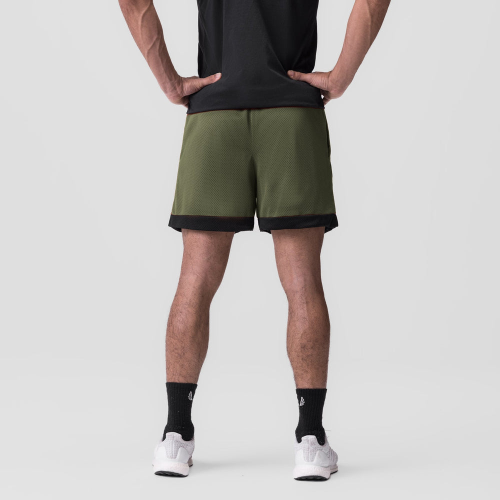 0795. SilverPlus™ Mesh Reversible Short - Olive/Black