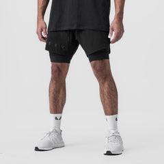 0866. Tetra-Lite® 7" Liner Short - Black "ASRV"/Black
