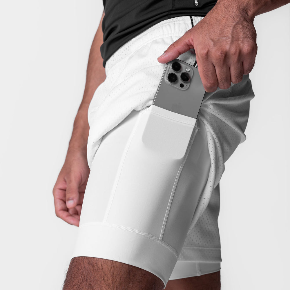 0991. Ion-Mesh 5" Liner Short - White