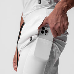 0866. Tetra-Lite® 7" Liner Short - White "Cyber"/White