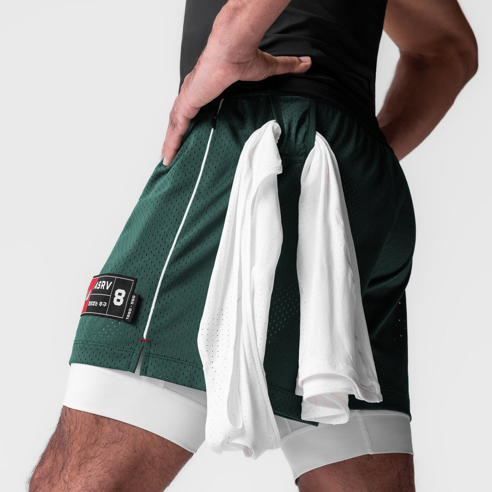 0991. Ion-Mesh 5" Liner Short - Forest Green