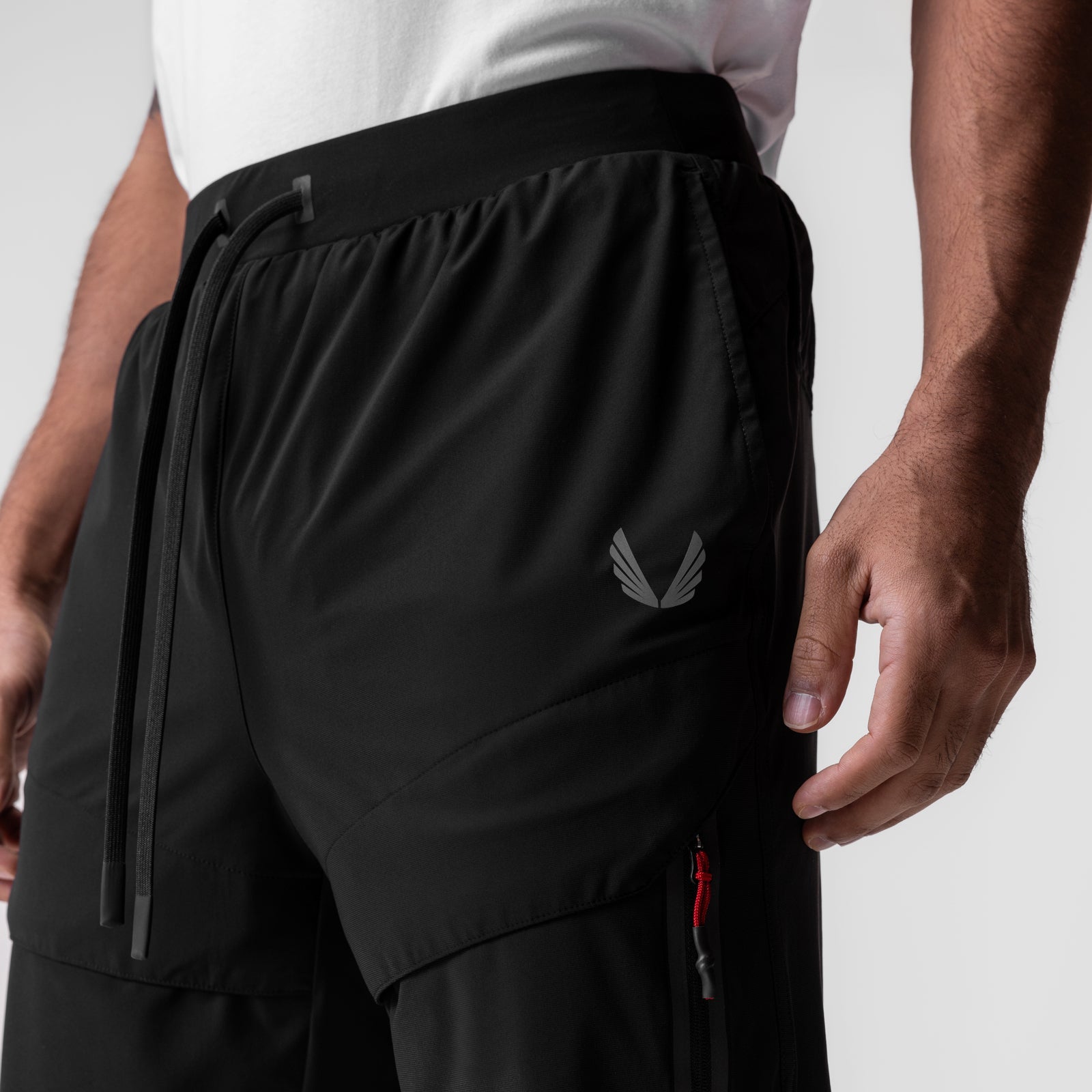 0690. Tetra-Lite® Tech High Rib Jogger - Black "Wings"