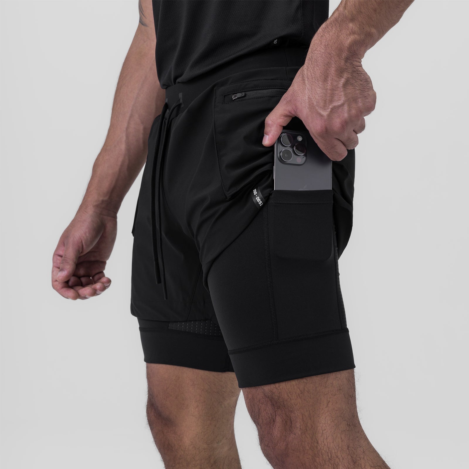 0651. Tetra-Lite® 5" Liner Cargo Short - Black