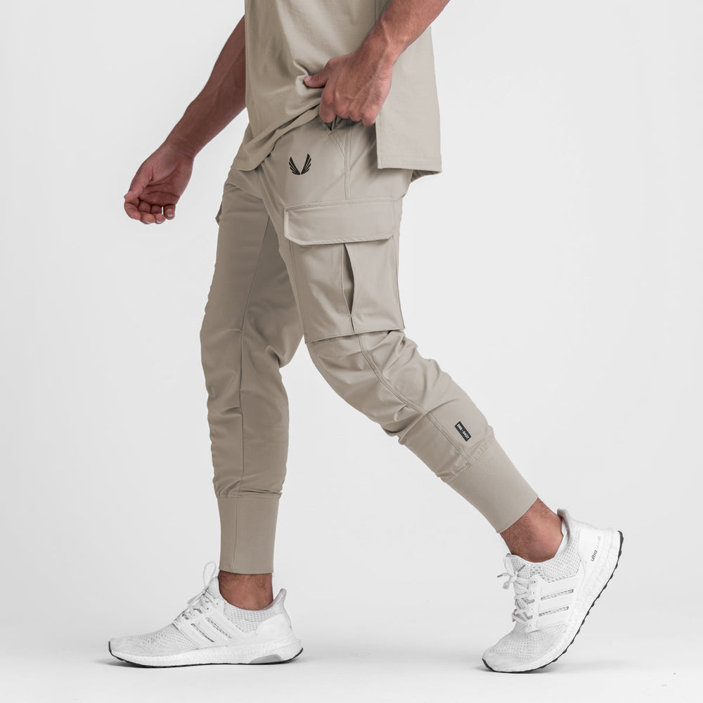 0437. Tetra-Lite® Cargo High Rib Jogger - Sand Smoke