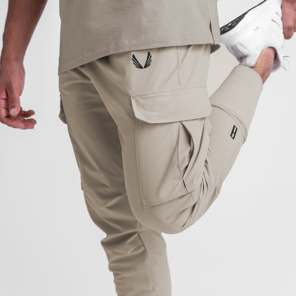 0437. Tetra-Lite® Cargo High Rib Jogger - Sand Smoke