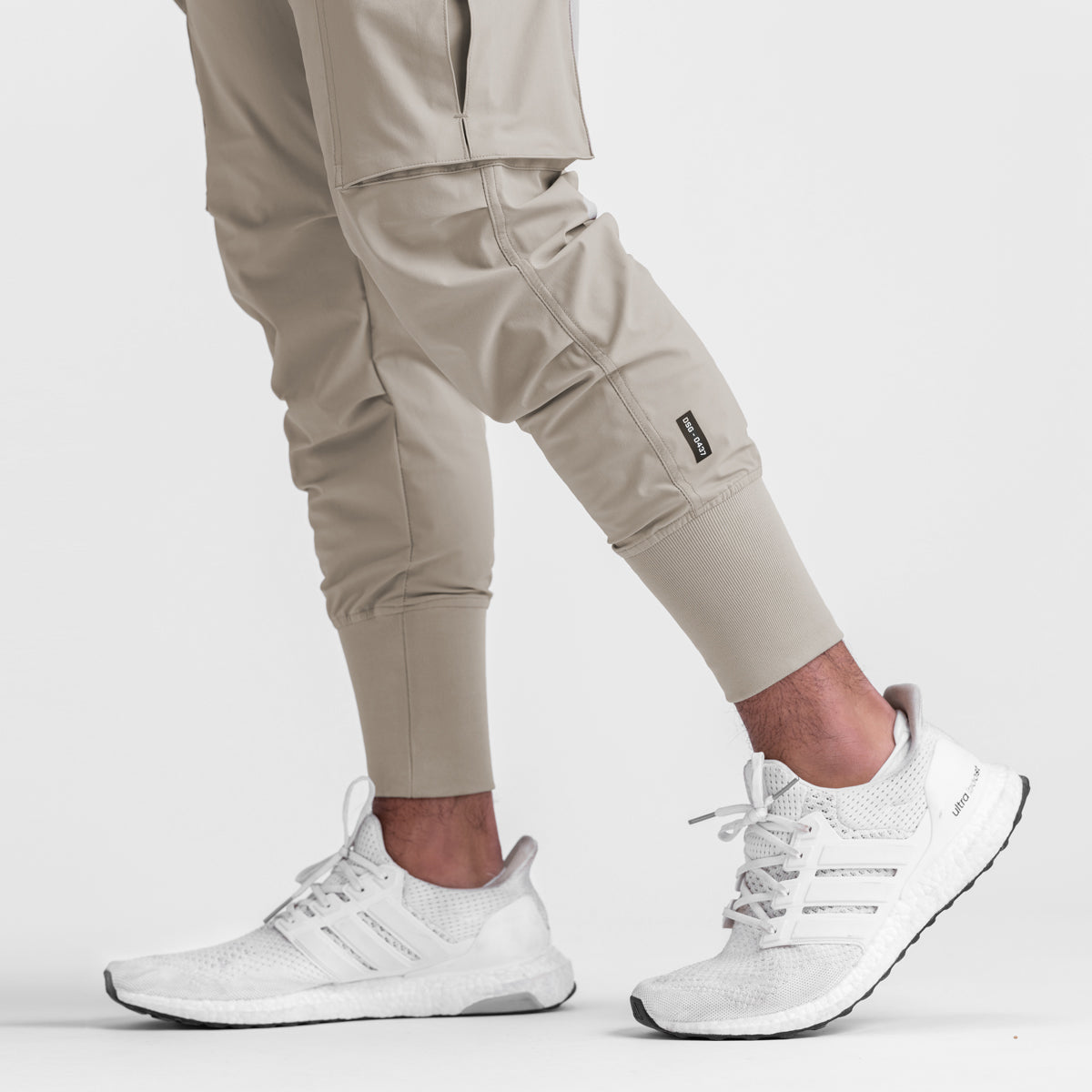 0437. Tetra-Lite® Cargo High Rib Jogger - Sand Smoke