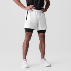 0784. Ultralite™ 6" Liner Short - White/Black