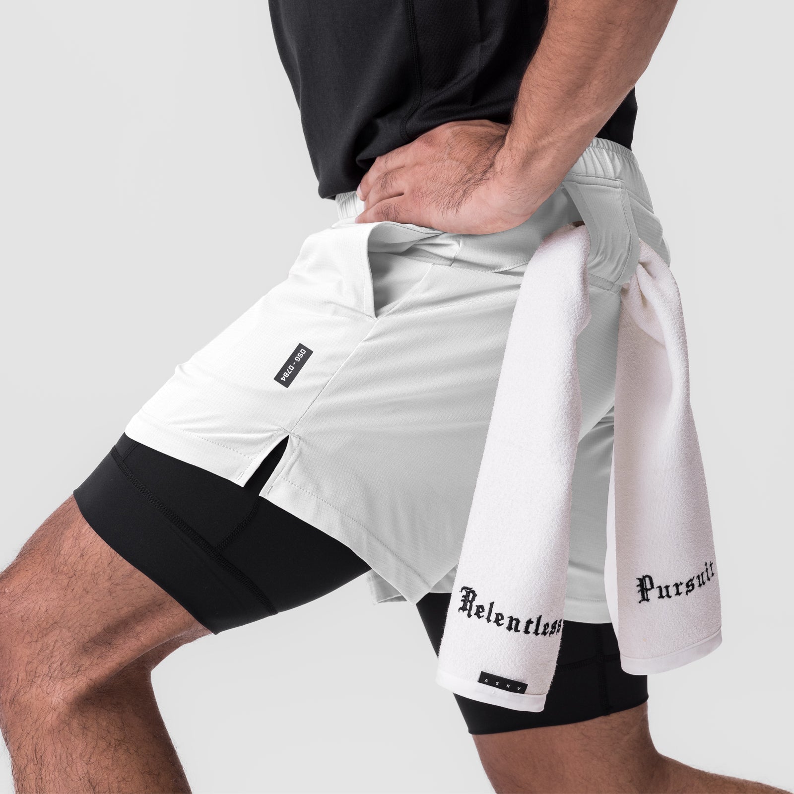 0784. Ultralite™ 6" Liner Short - White/Black
