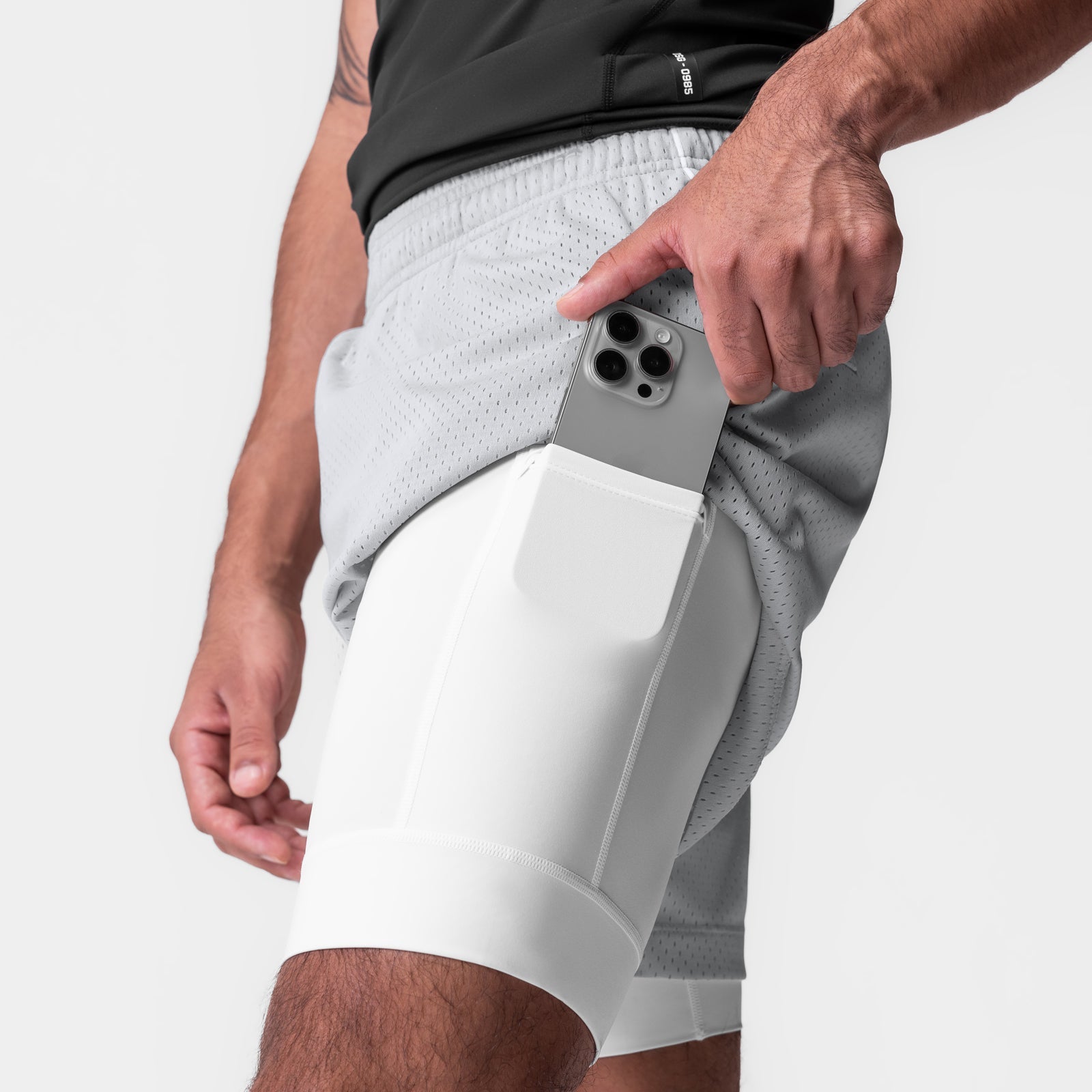 0991. Ion-Mesh 5" Liner Short - Slate Grey
