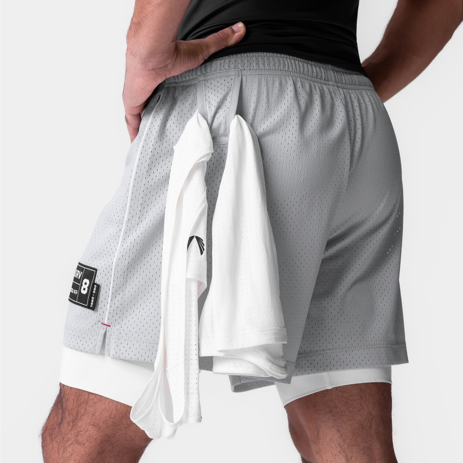 0991. Ion-Mesh 5" Liner Short - Slate Grey