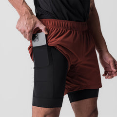 0784. Ultralite™ 6" Liner Short - Brick/Black