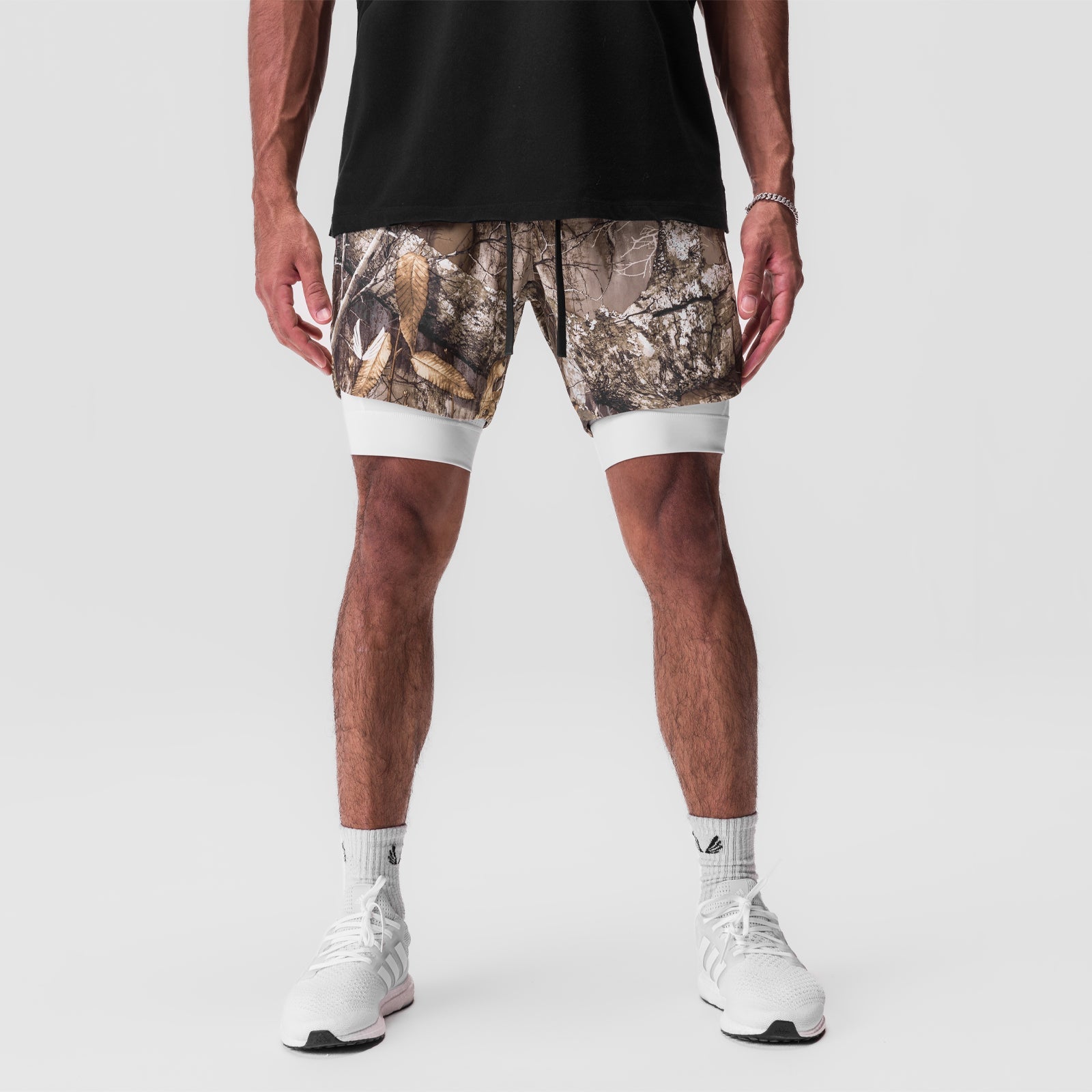 0866. Tetra-Lite® 7" Liner Short - Realtree® Camo / White / White "Win