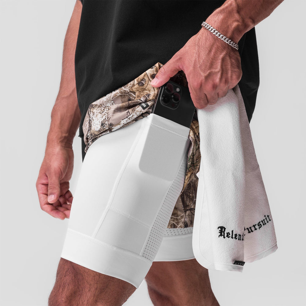 0866. Tetra-Lite® 7" Liner Short - Realtree® Camo / White / White "Win