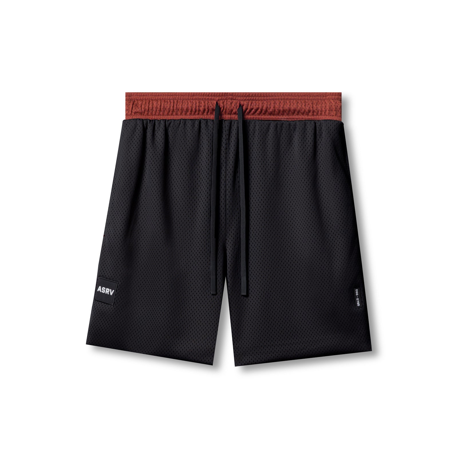 0795. SilverPlus™ Mesh Reversible Short - Brick/Black