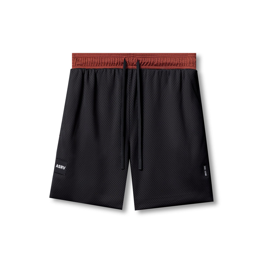 0795. SilverPlus™ Mesh Reversible Short - Brick/Black