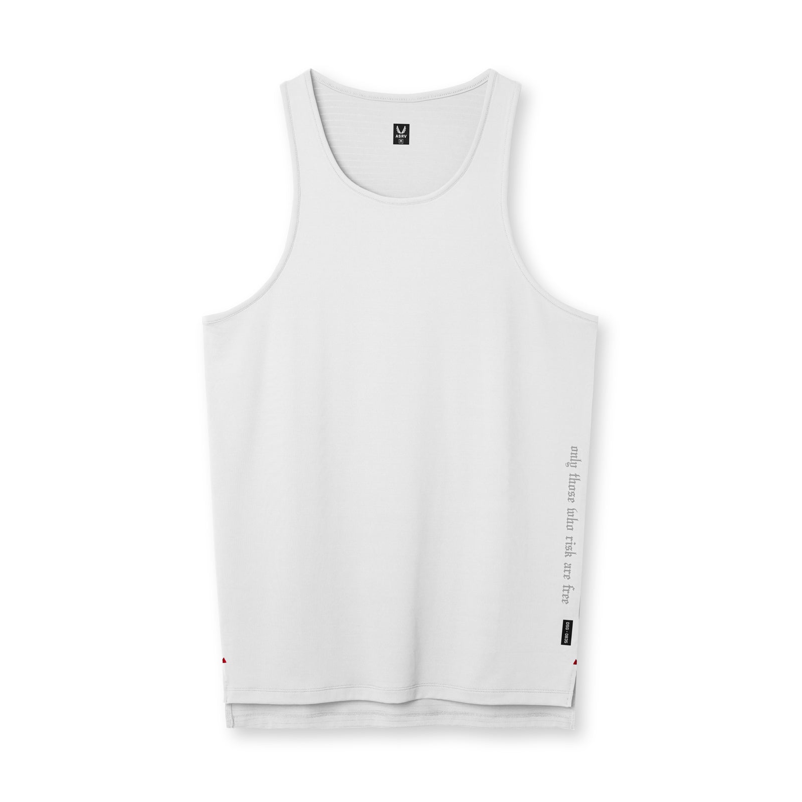 0835. 3D-Lite® 2.0 Drop Hem Tank - White "OTWR"