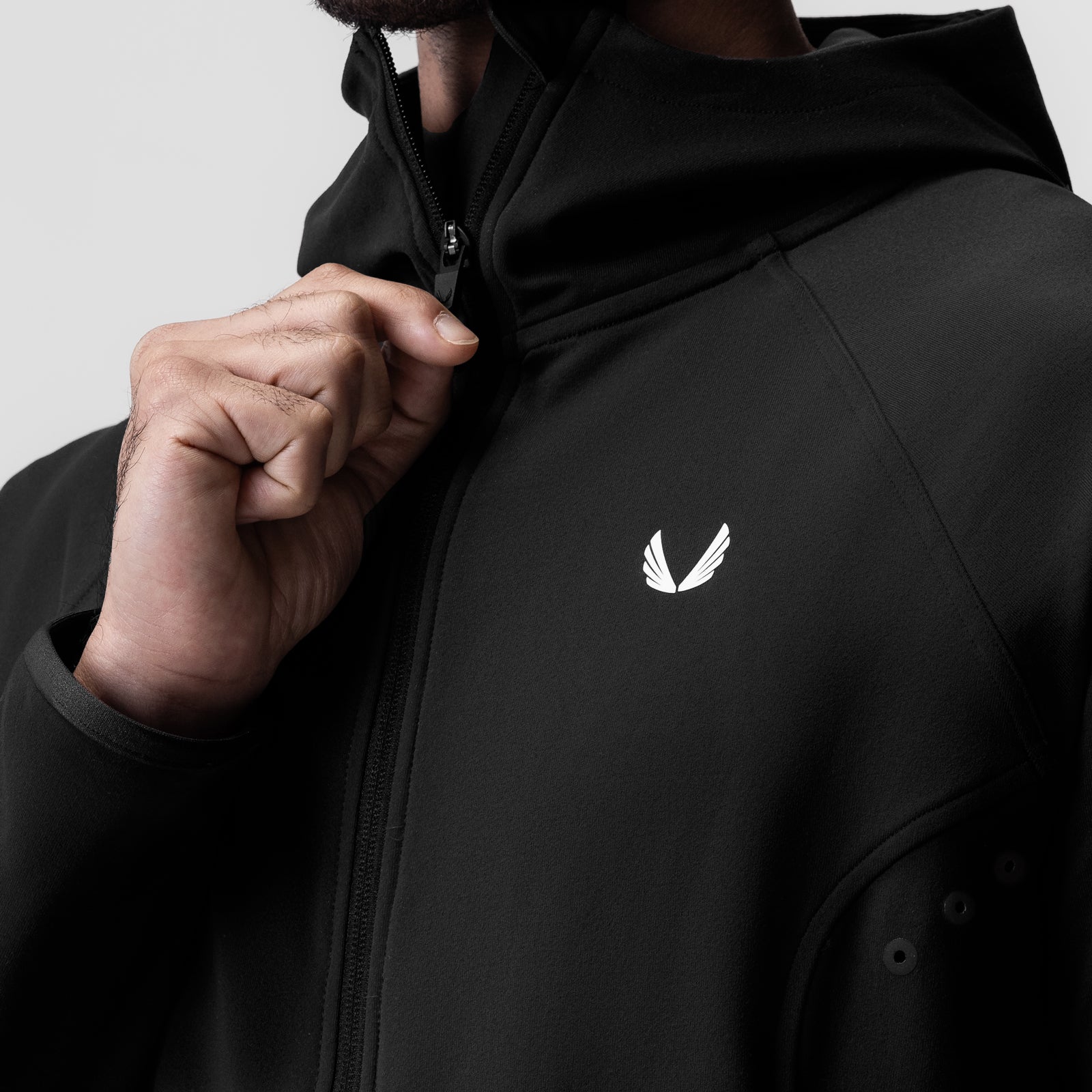 0943. Performance Fleece Zip Hoodie - Black