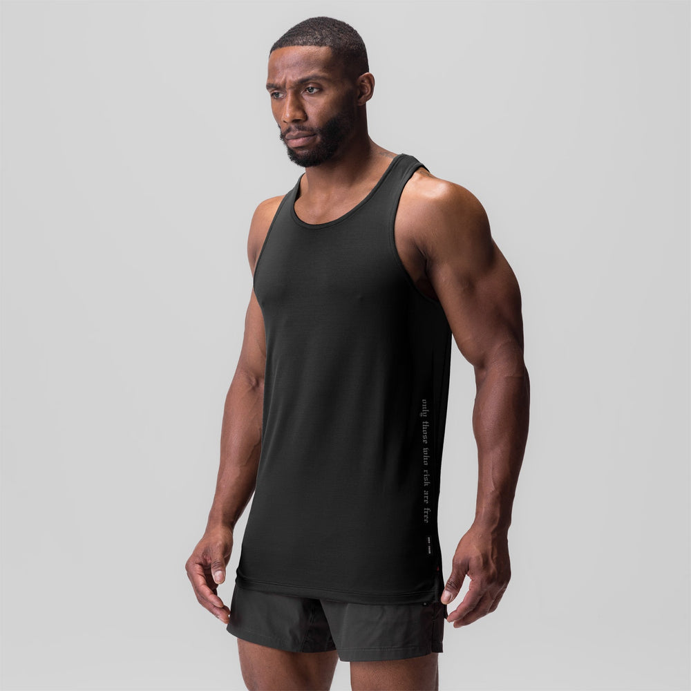 0835. 3D-Lite® 2.0 Drop Hem Tank - Black "OTWR"