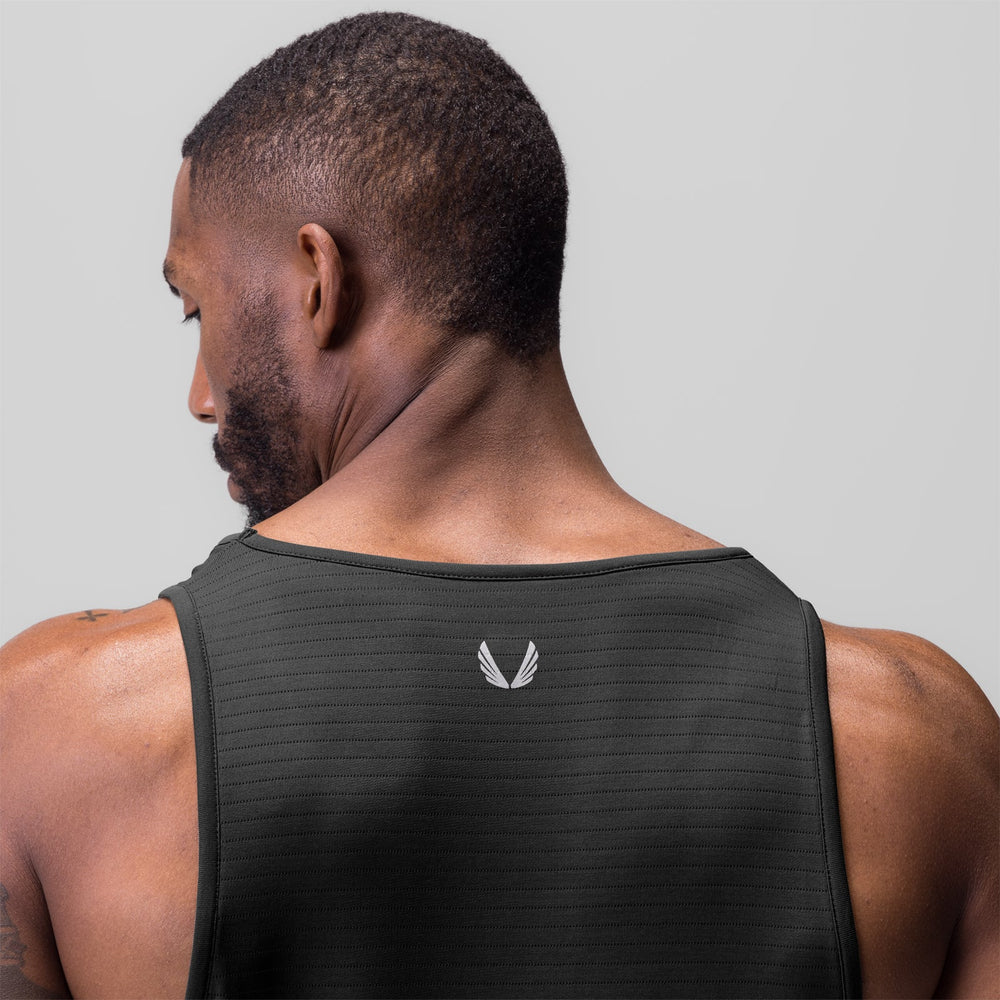 0835. 3D-Lite® 2.0 Drop Hem Tank - Black "OTWR"