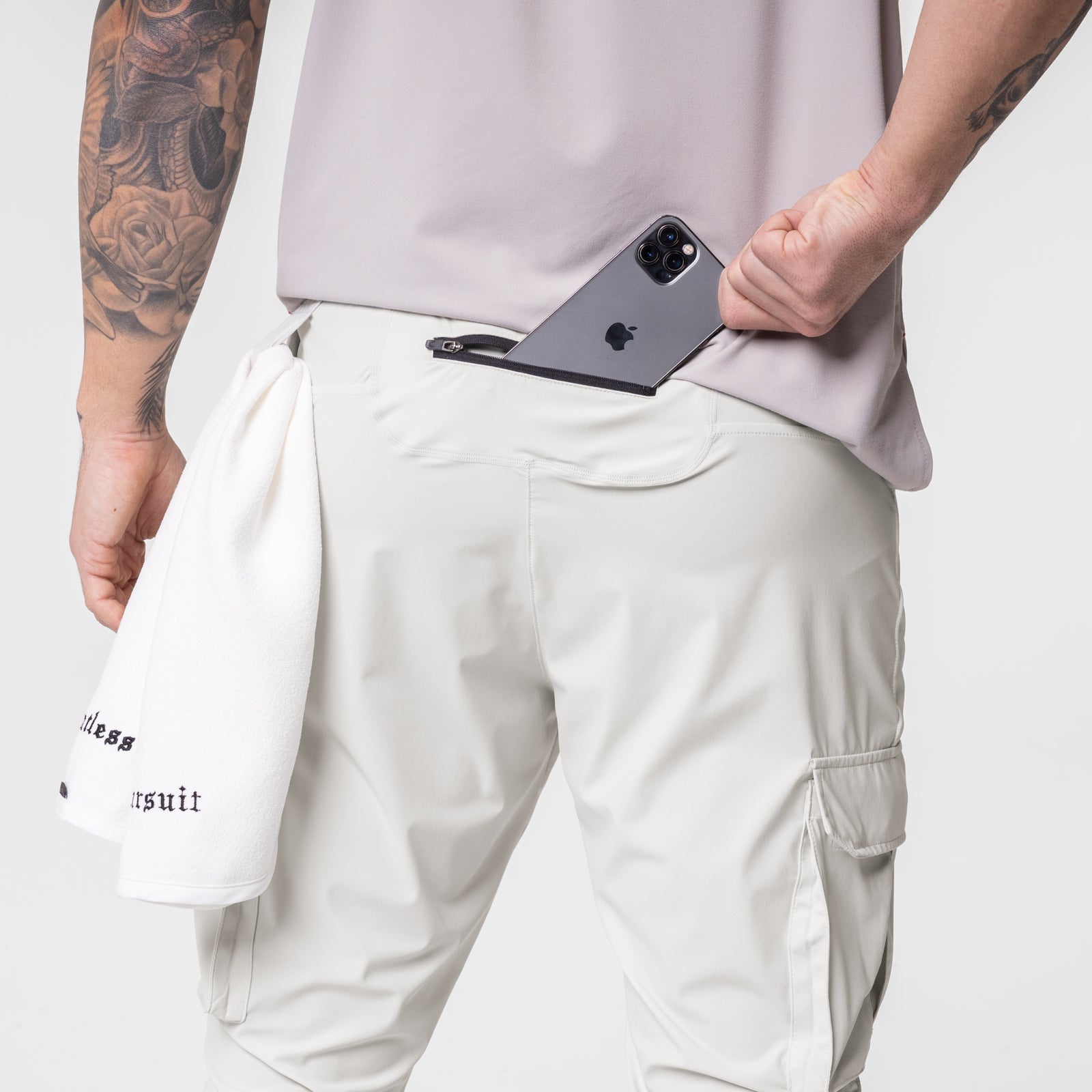 0437. Tetra-Lite® Cargo High Rib Jogger - Stone Reflective