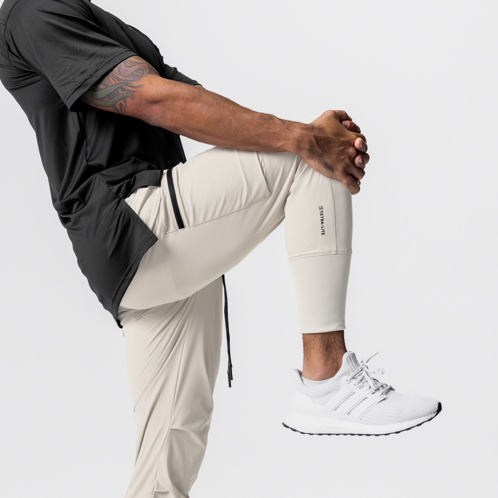 0698. Tetra-Lite® Inlay Pocket High Rib Jogger - Sand Smoke