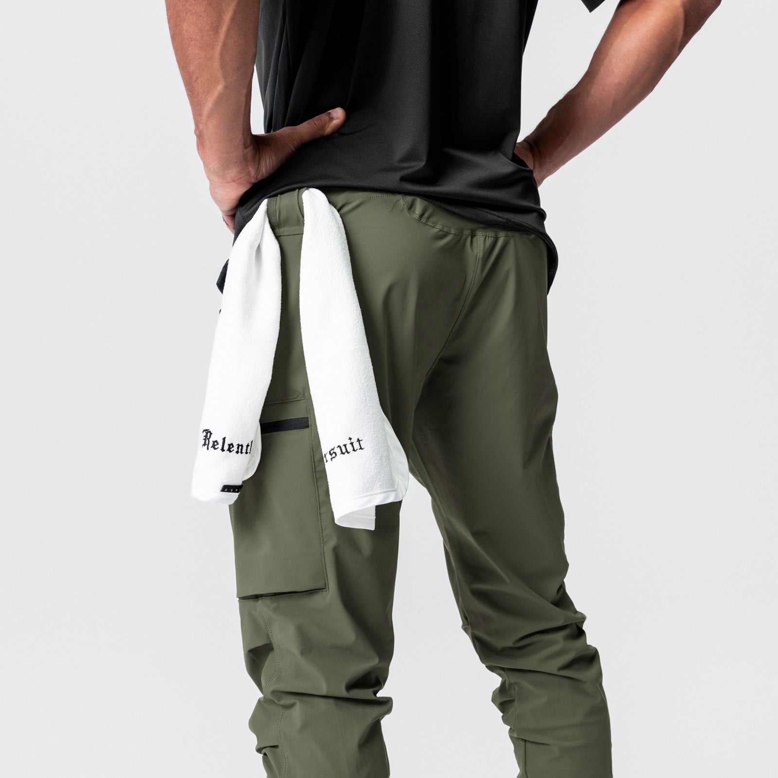 0698. Tetra-Lite® Inlay Pocket High Rib Jogger - Olive