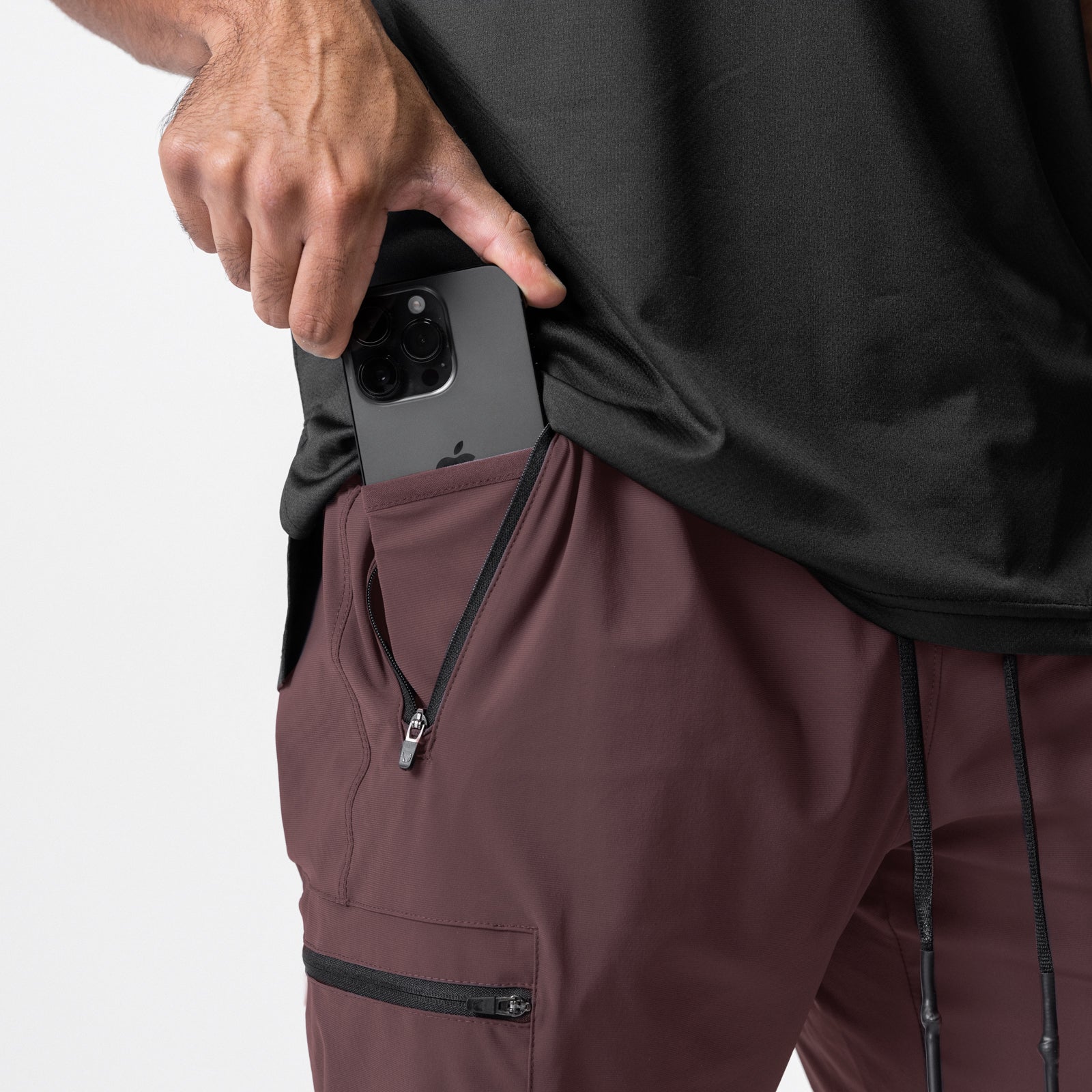 0698. Tetra-Lite® Inlay Pocket High Rib Jogger - Plum