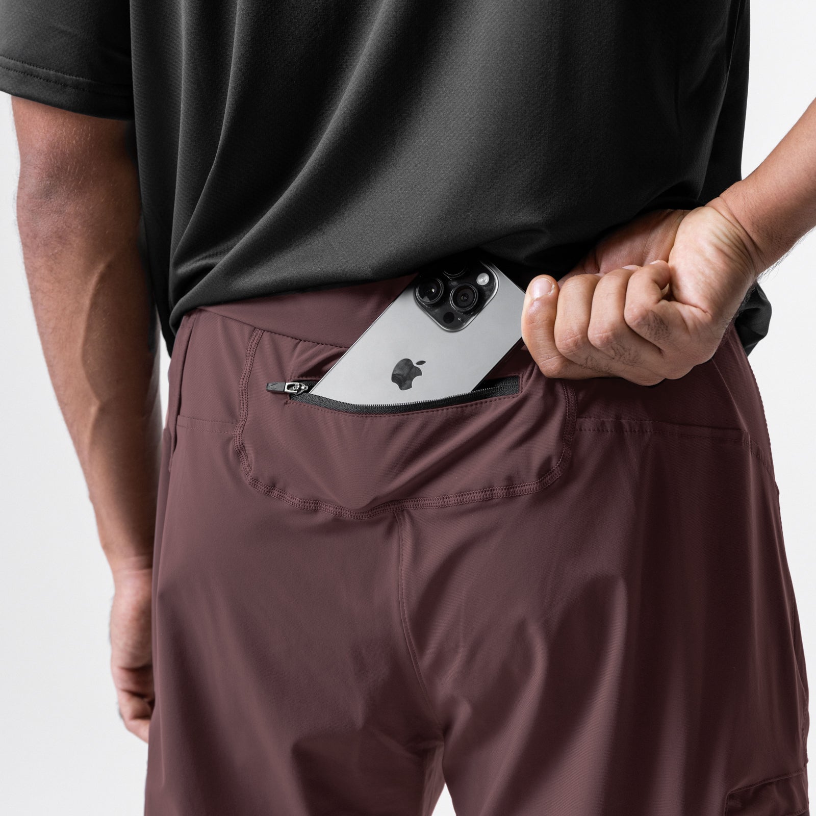 0698. Tetra-Lite® Inlay Pocket High Rib Jogger - Plum