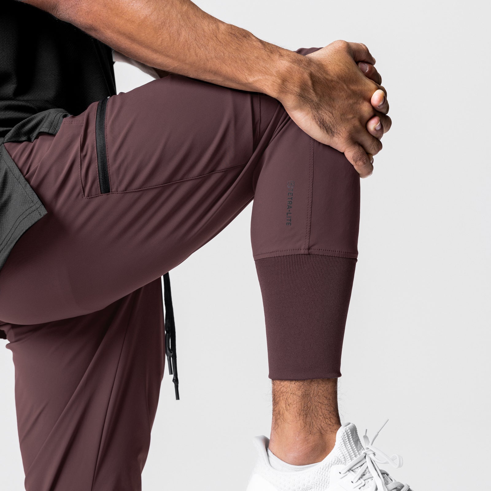 0698. Tetra-Lite® Inlay Pocket High Rib Jogger - Plum