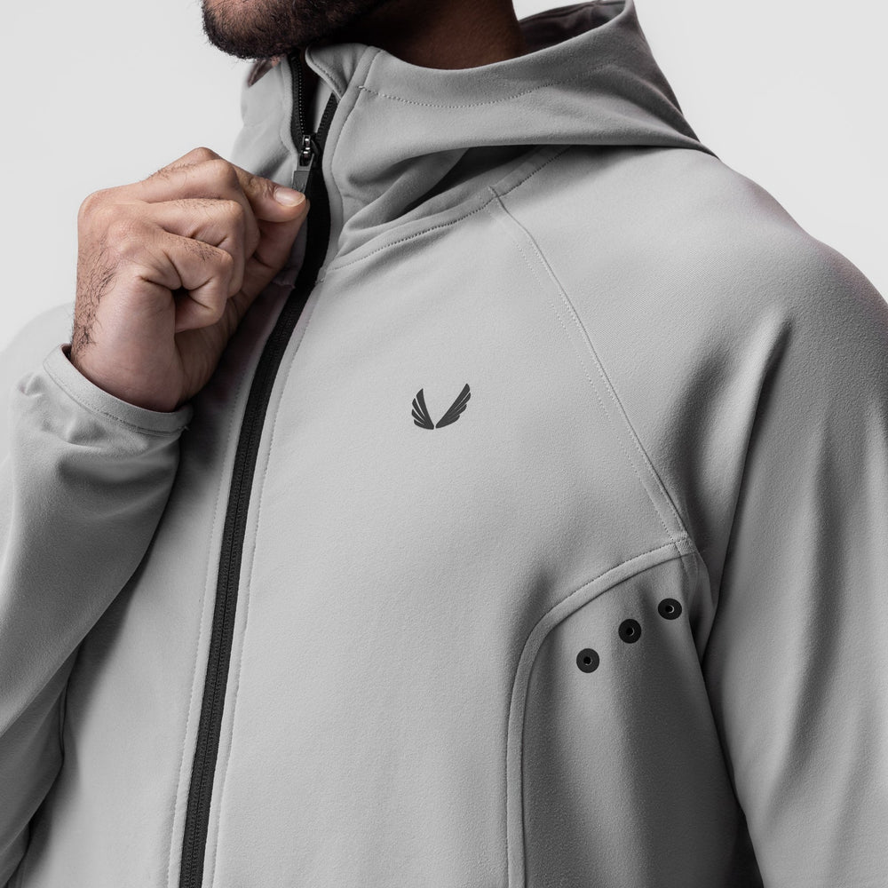 0943. Performance Fleece Zip Hoodie - Slate Grey