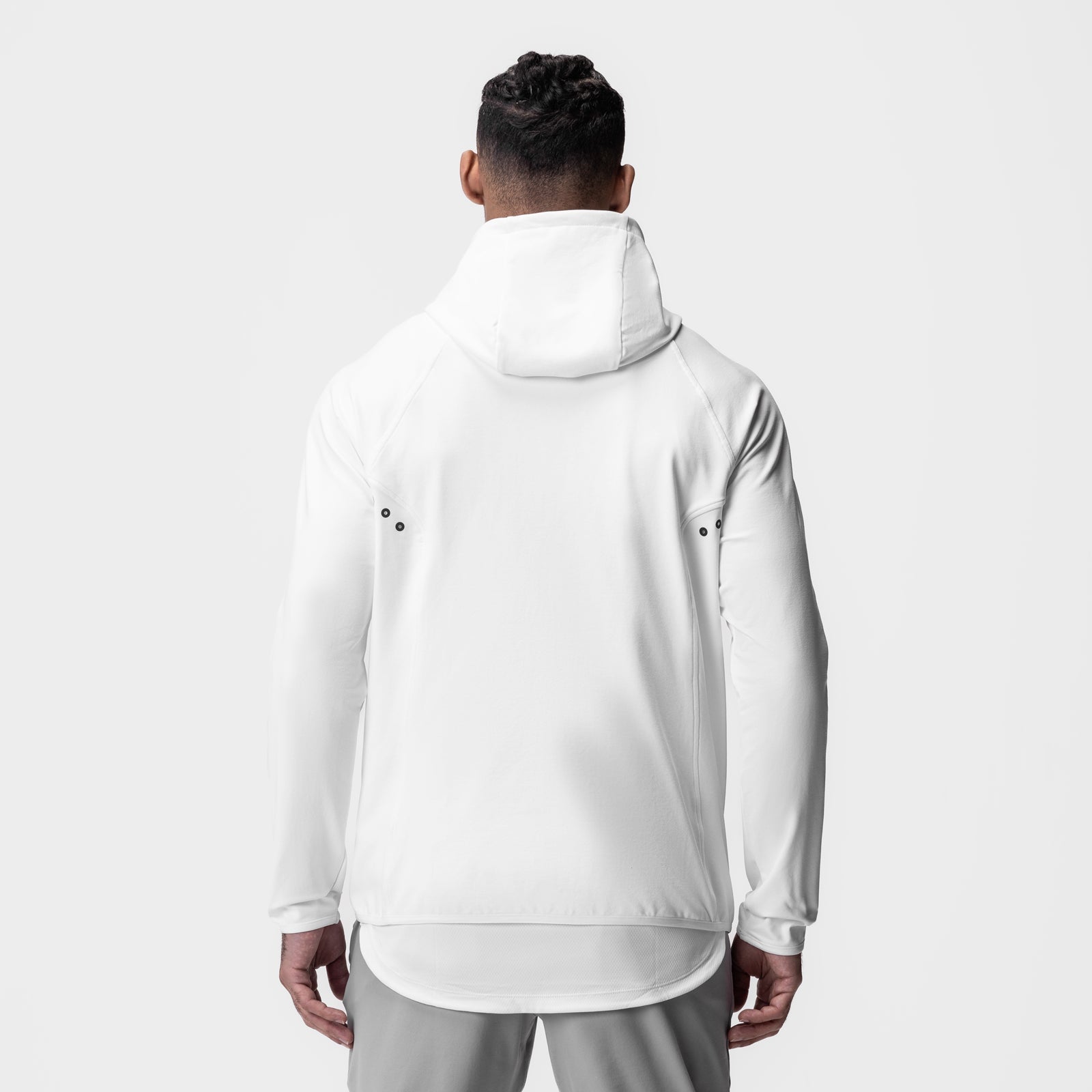 0943. Performance Fleece Zip Hoodie - White